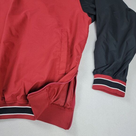 Vintage Reebok Windbreaker Jacket Men's Large Red Pullover Essential V-Neck 90's - Picture 4 of 8
